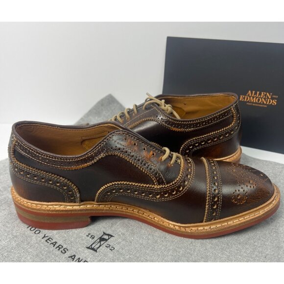 Strandmok Wingtip Cap-toe Oxford with Dainite Rubber Sole Mens 6.5 E - Picture 5 of 14